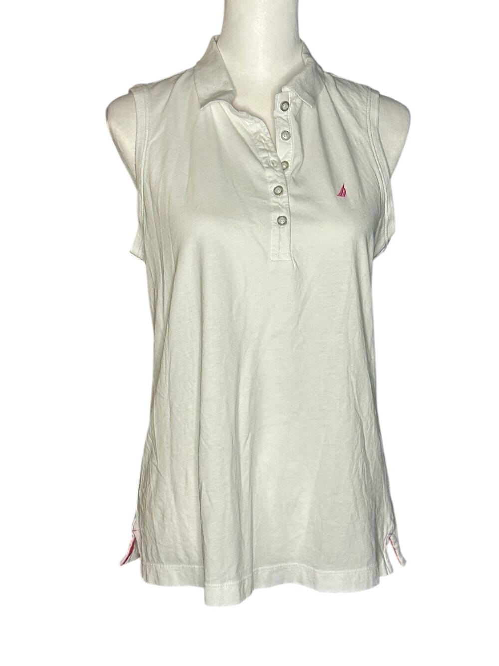 Nautica White Women's Sleeveless Top Medium